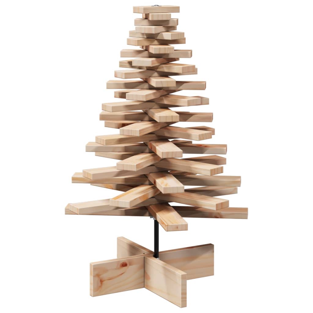 Arbre de Noël en bois pour décoration 80 cm bois massif de pin - XIOS