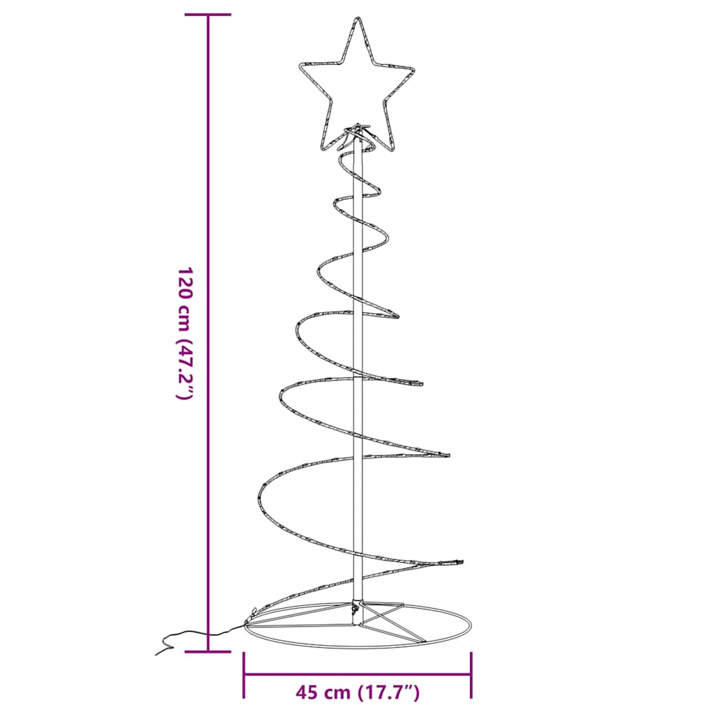 Sapin de Noël à LED 80 LED blanc chaud 120 cm - XIOS