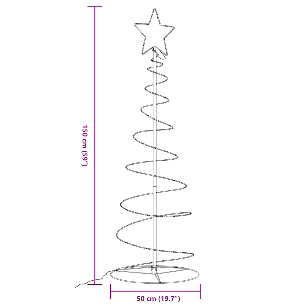Sapin de Noël à LED 100 LED blanc chaud 150 cm - XIOS