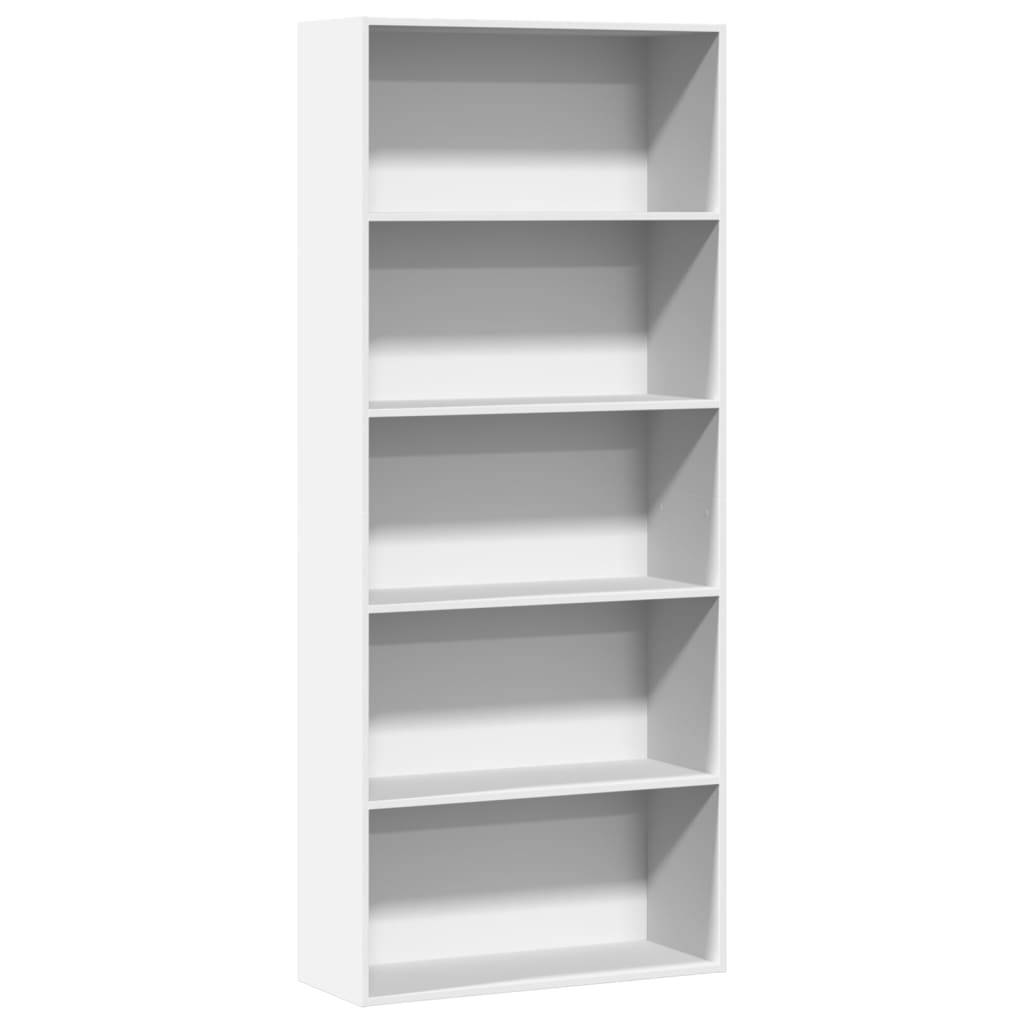 Bibliothèque blanc 80x30x189 cm bois d'ingénierie - XIOS