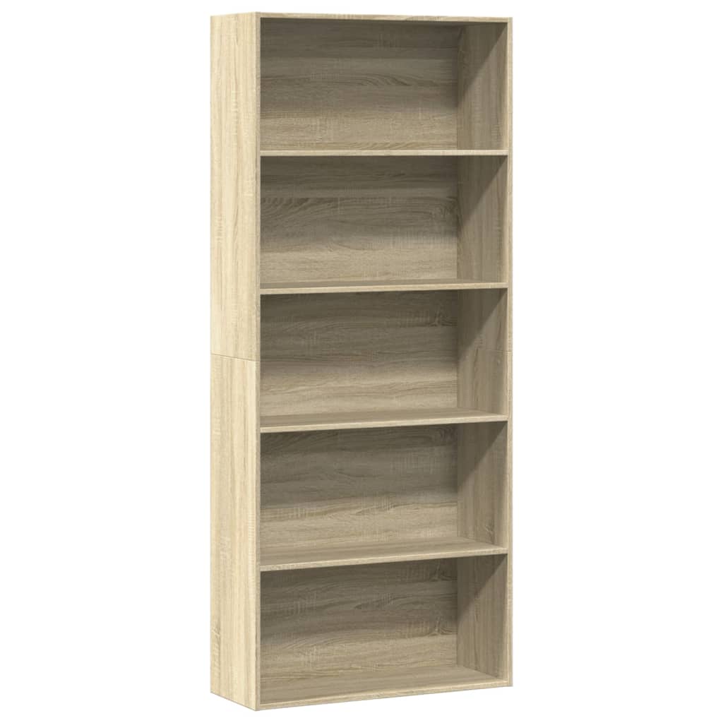 Bibliothèque chêne sonoma 80x30x189 cm bois d'ingénierie - XIOS