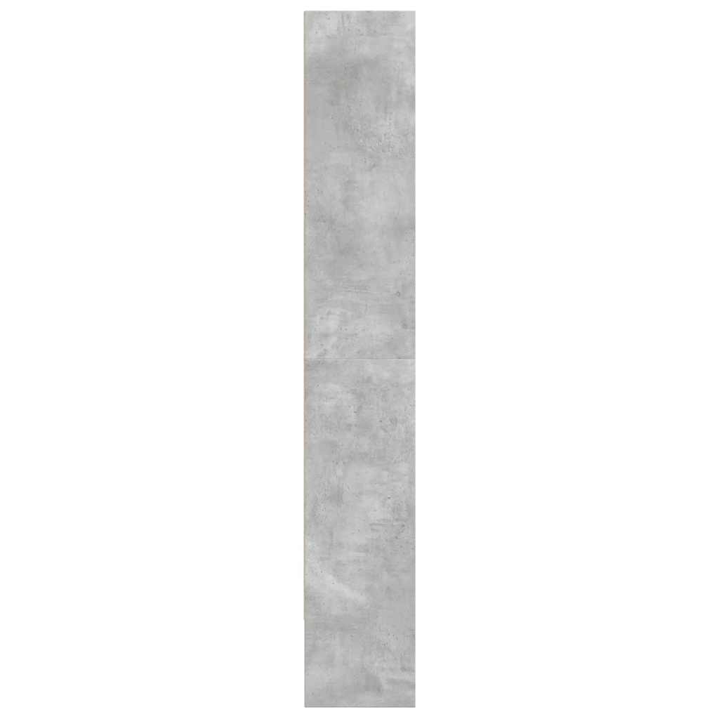 Bibliothèque gris béton 80x30x189 cm bois d'ingénierie - XIOS