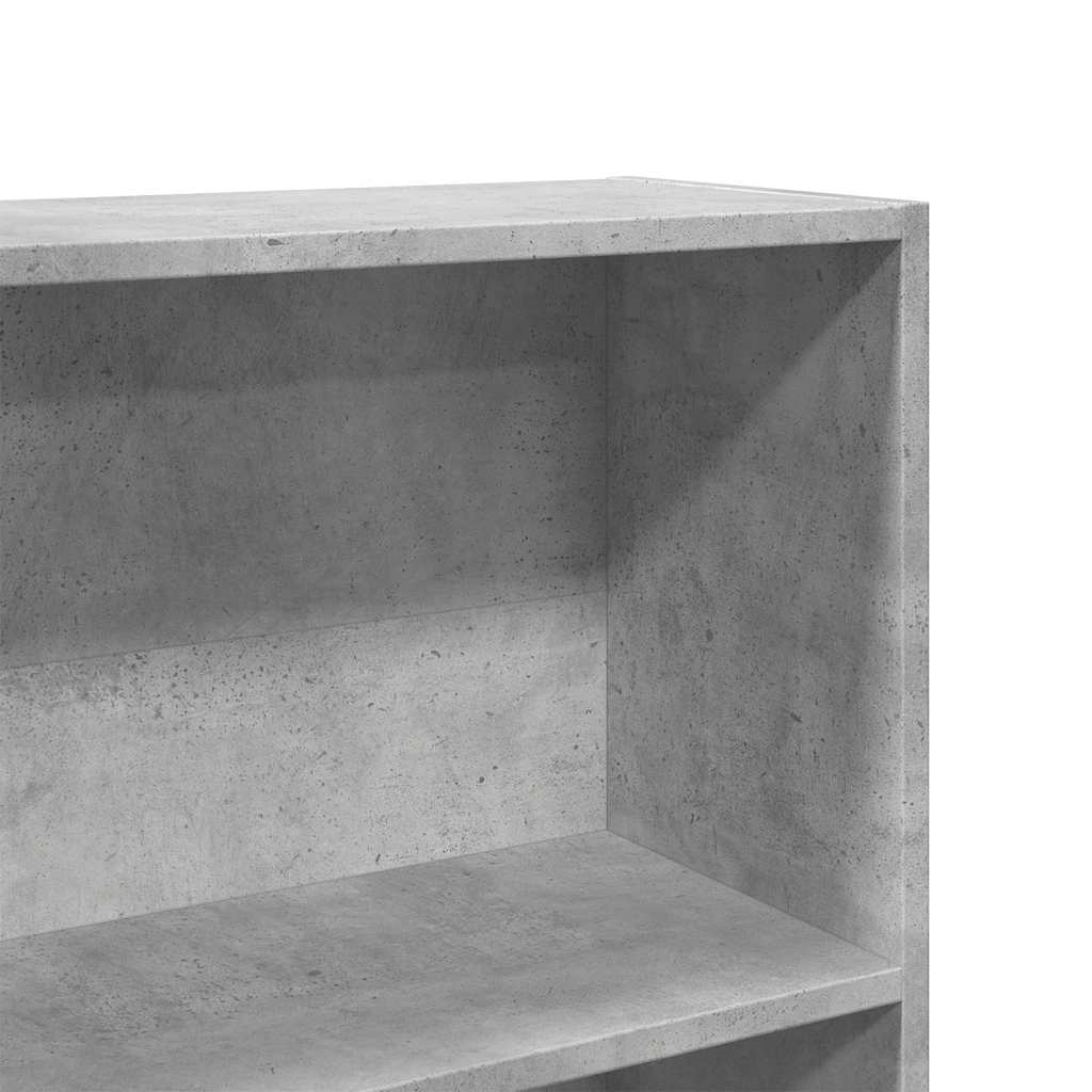 Bibliothèque gris béton 80x30x189 cm bois d'ingénierie - XIOS
