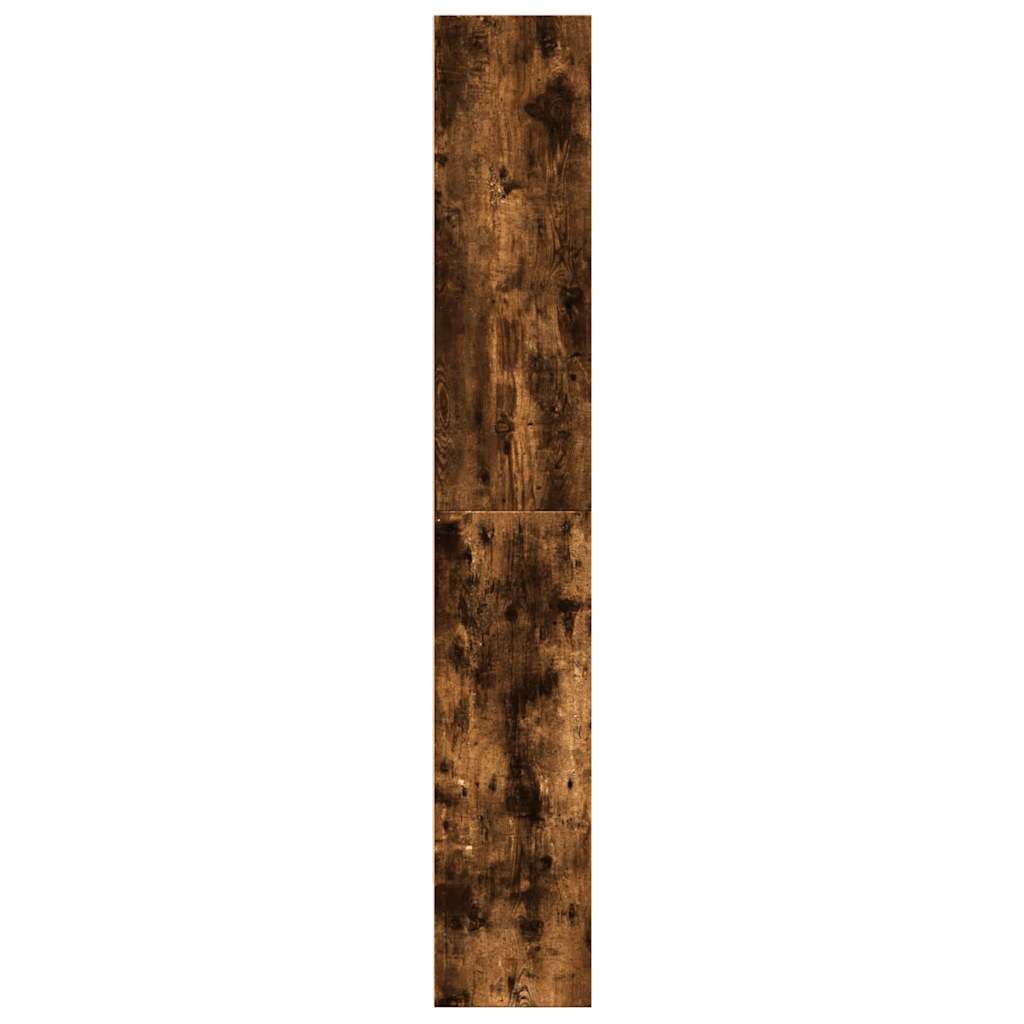 Bibliothèque chêne fumé 80x30x189 cm bois d'ingénierie - XIOS