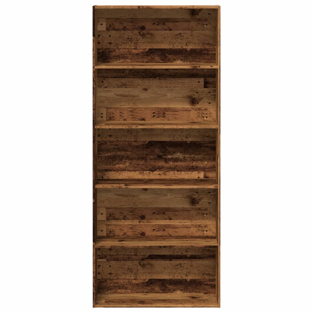 Bibliothèque vieux bois 80x30x189 cm bois d'ingénierie - XIOS