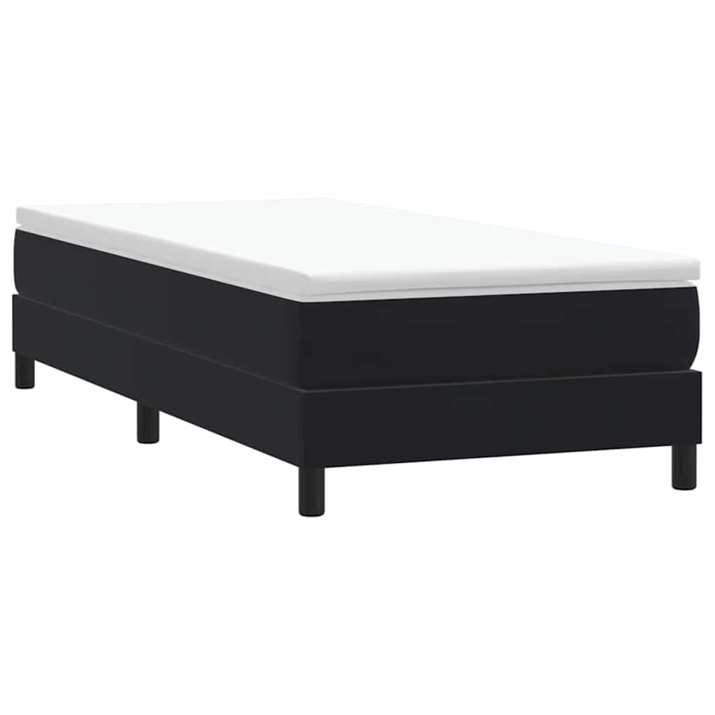 Sommier à lattes de lit sans matelas noir 80x210 cm velours - XIOS