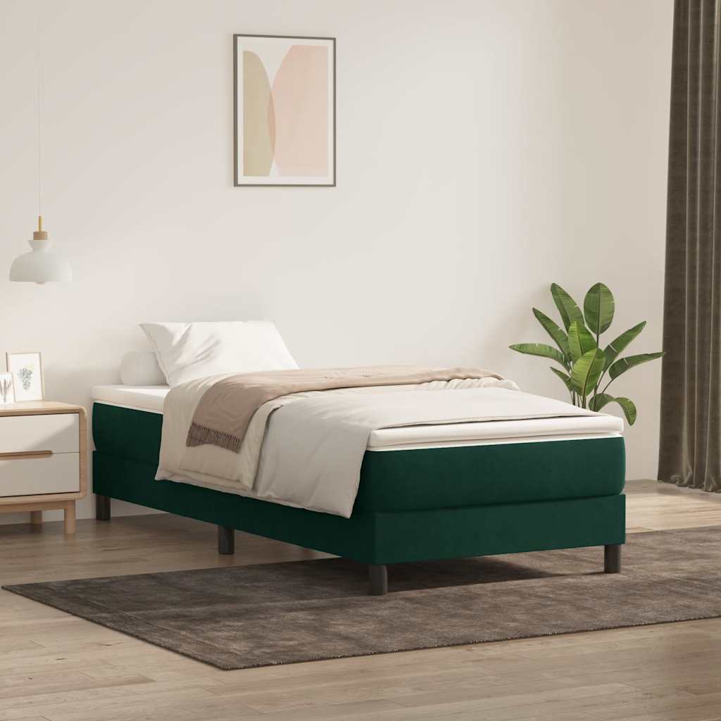 Sommier à lattes de lit sans matelas vert foncé 80x210 cm - XIOS