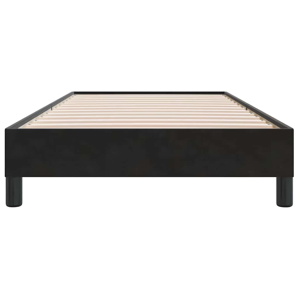 Sommier à lattes de lit sans matelas noir 90x210 cm velours - XIOS