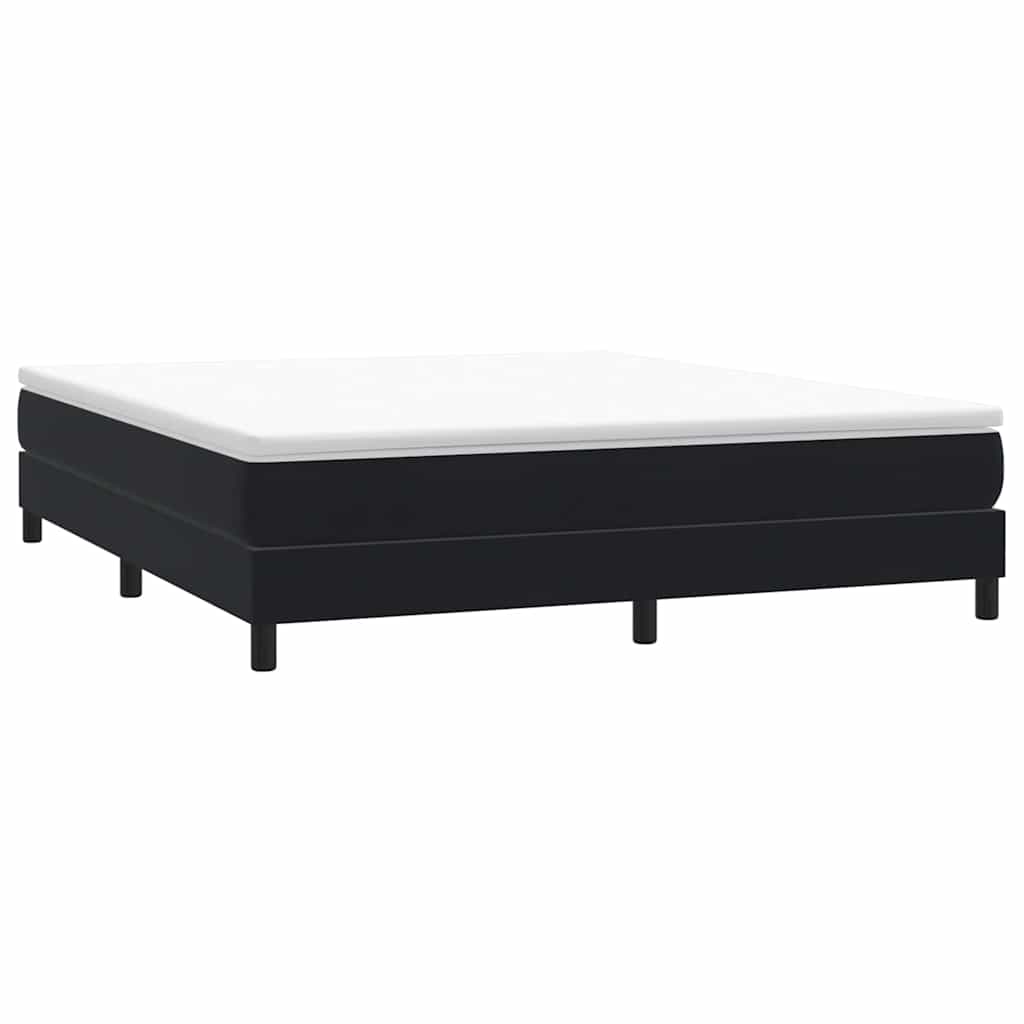 Sommier à lattes de lit sans matelas noir 180x210 cm velours - XIOS