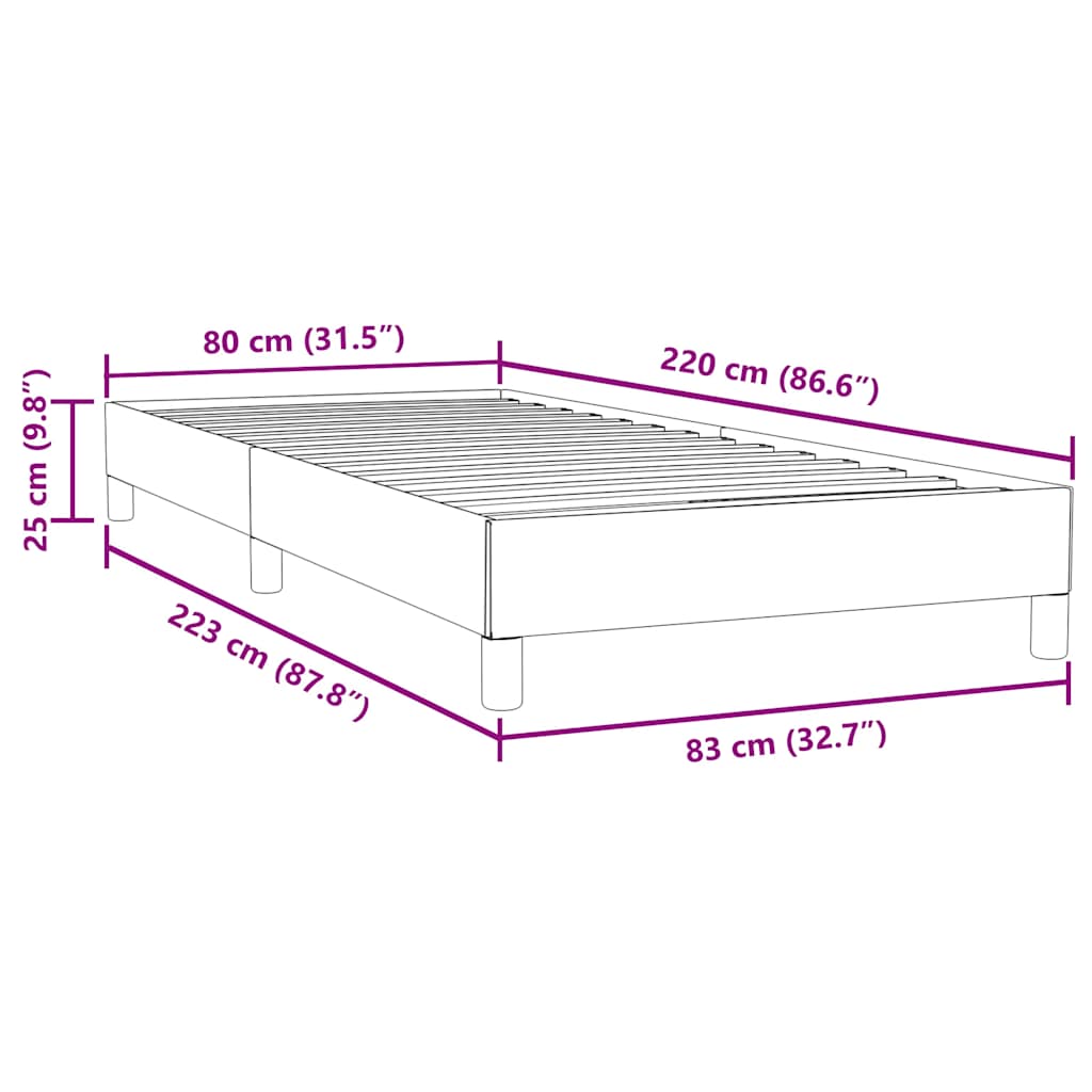 Sommier à lattes de lit sans matelas vert foncé 80x220 cm - XIOS