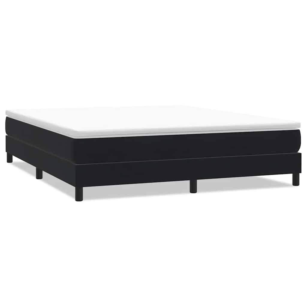 Sommier à lattes de lit sans matelas noir 180x220 cm velours - XIOS