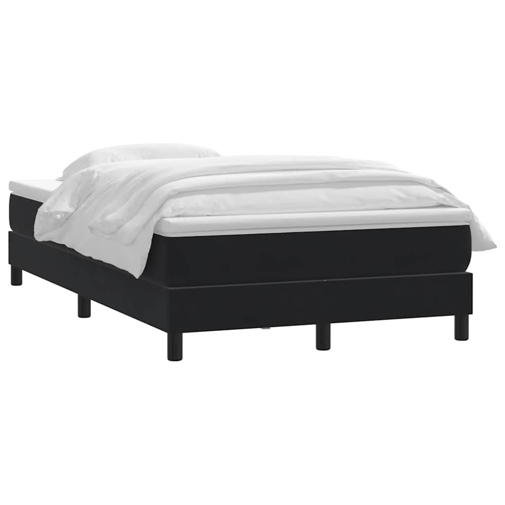 Sommier à lattes de lit avec matelas noir 120x210 cm velours - XIOS