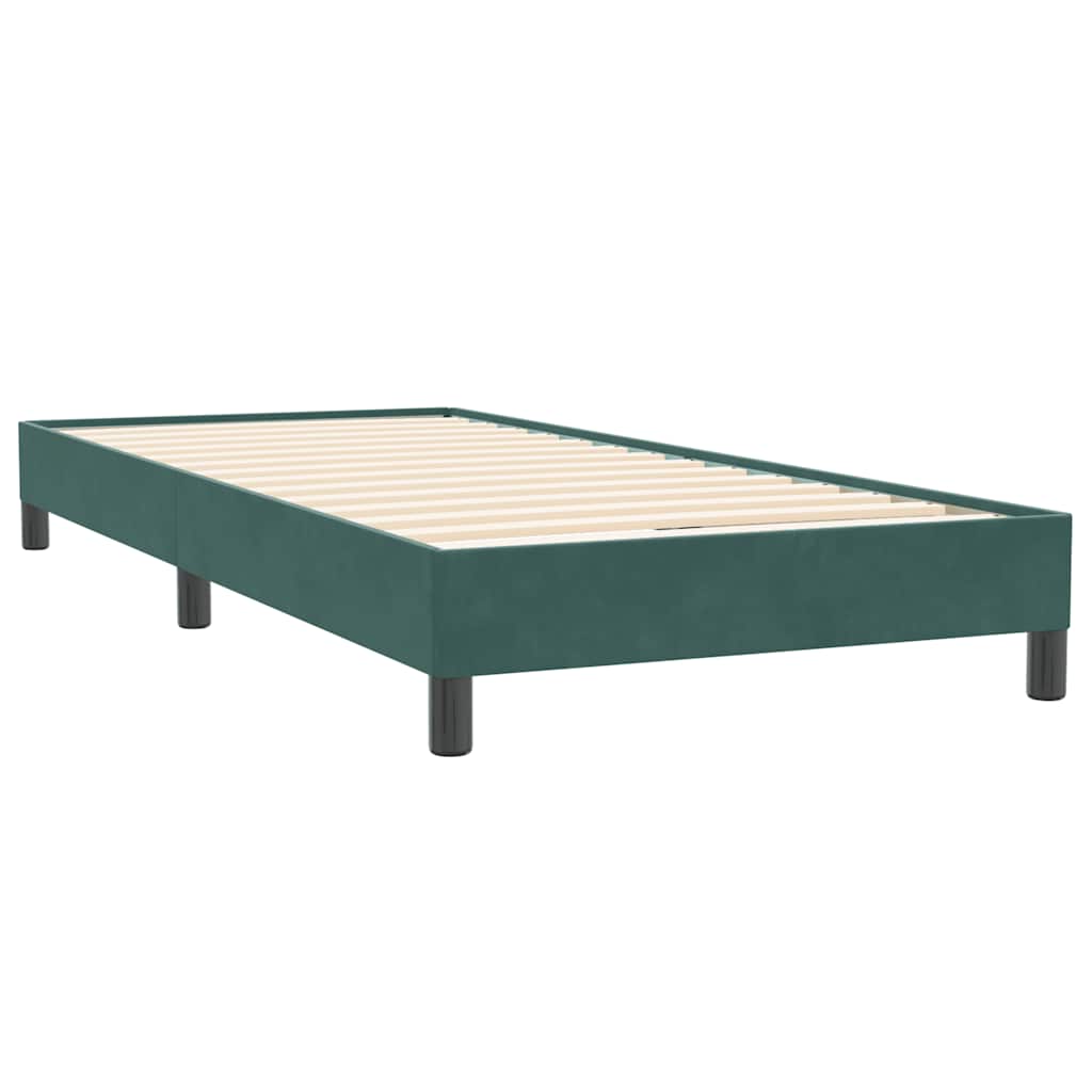 Sommier à lattes de lit et matelas vert foncé 90x220 cm velours - XIOS