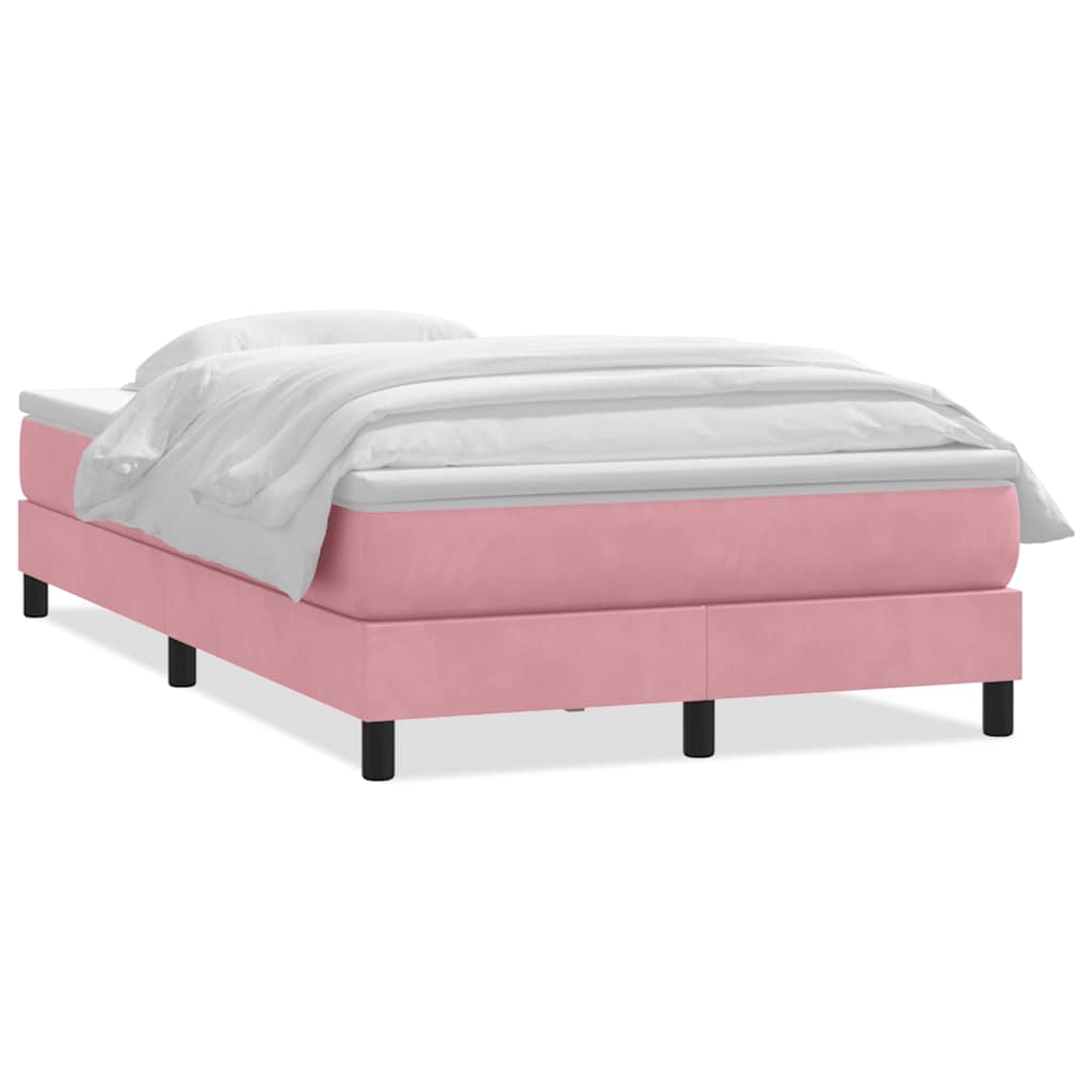 Sommier à lattes de lit avec matelas rose 120x220 cm velours - XIOS