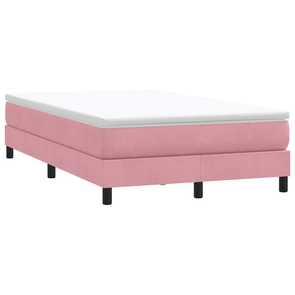 Sommier à lattes de lit avec matelas rose 120x220 cm velours - XIOS