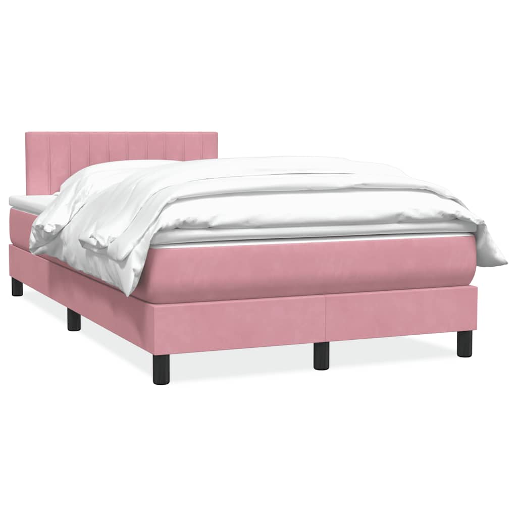 Sommier à lattes de lit avec matelas rose 120x210 cm velours - XIOS