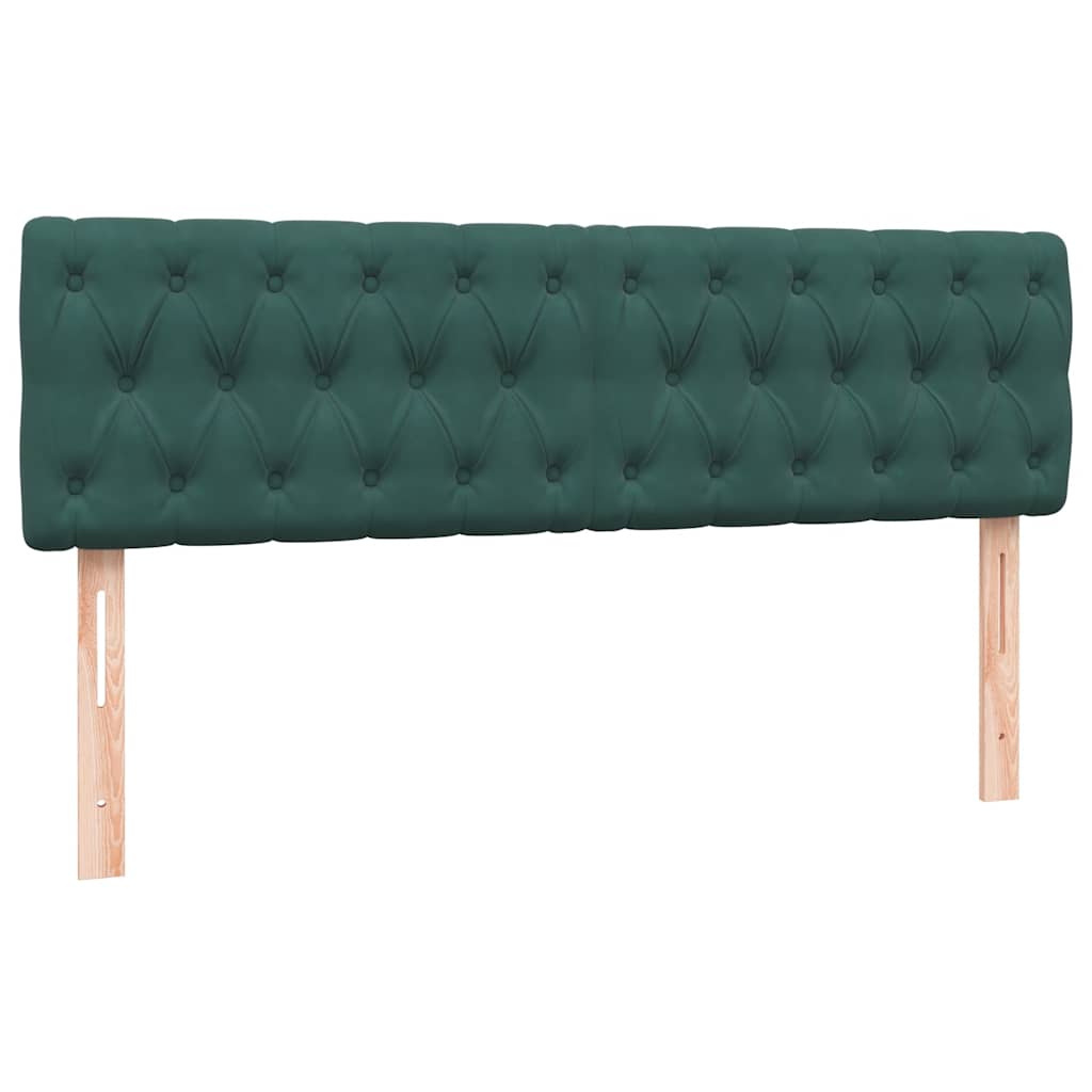 Sommier à lattes de lit et matelas vert foncé 160x210cm velours - XIOS