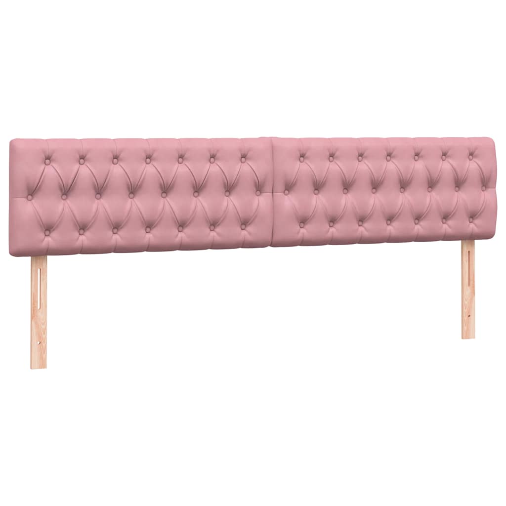 Sommier à lattes de lit avec matelas rose 180x210 cm velours - XIOS