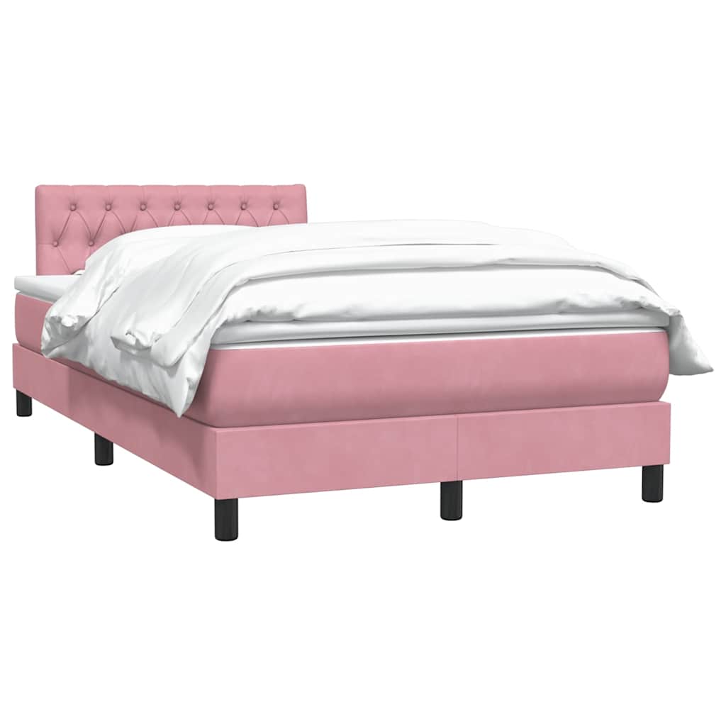 Sommier à lattes de lit avec matelas rose 120x220 cm velours - XIOS