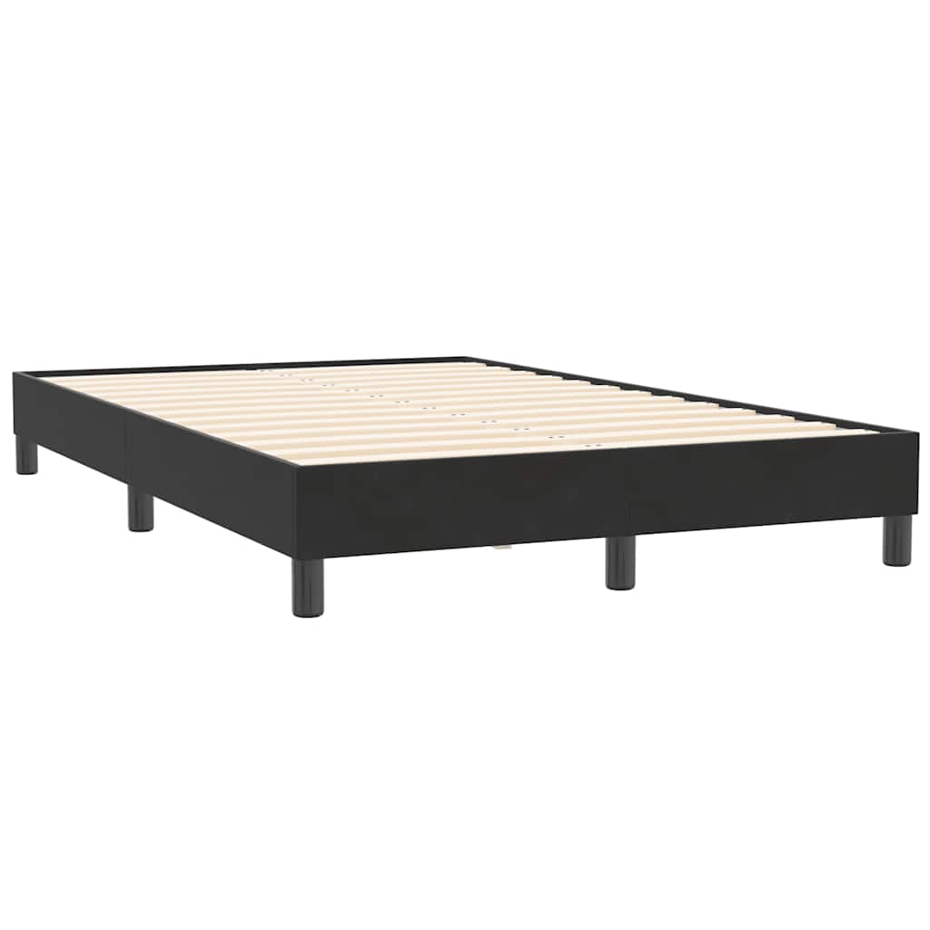 Sommier à lattes de lit avec matelas noir 120x210 cm velours - XIOS