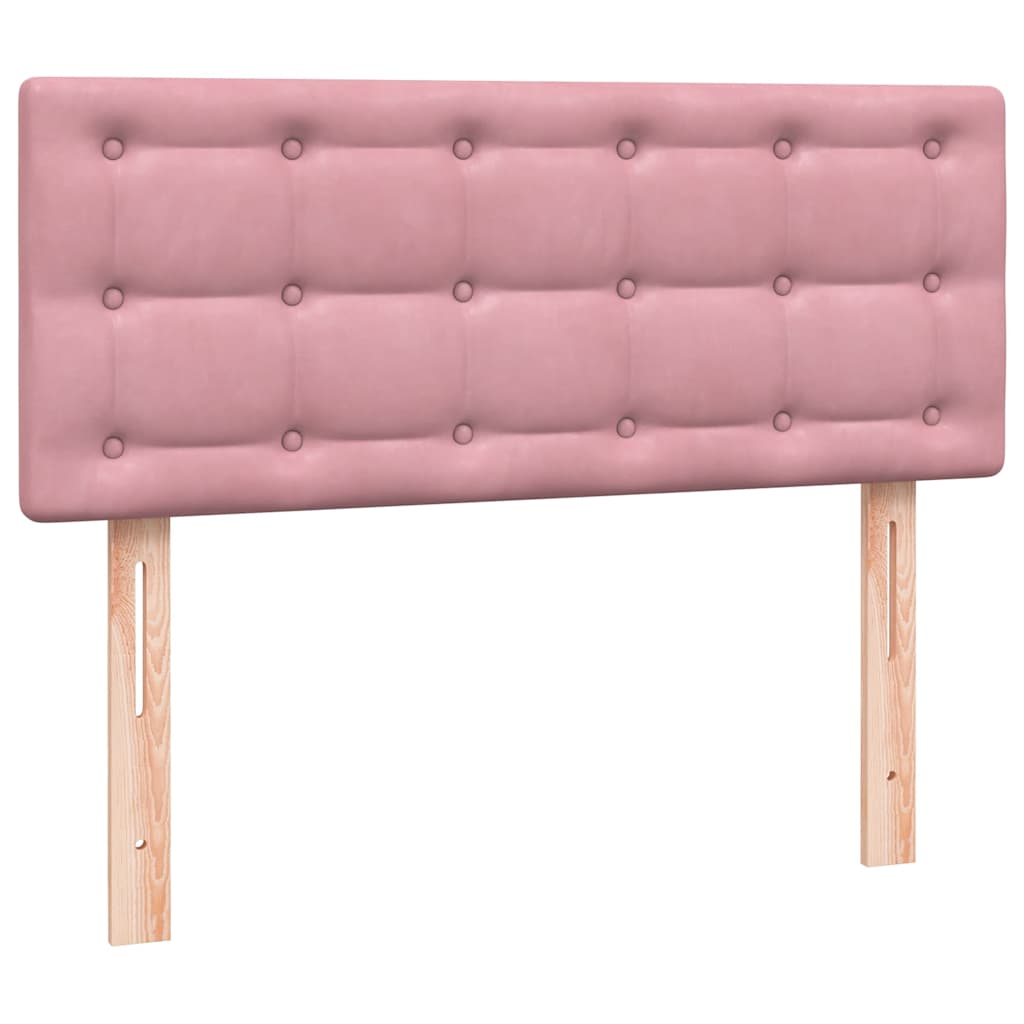 Sommier à lattes de lit avec matelas rose 120x220 cm velours - XIOS