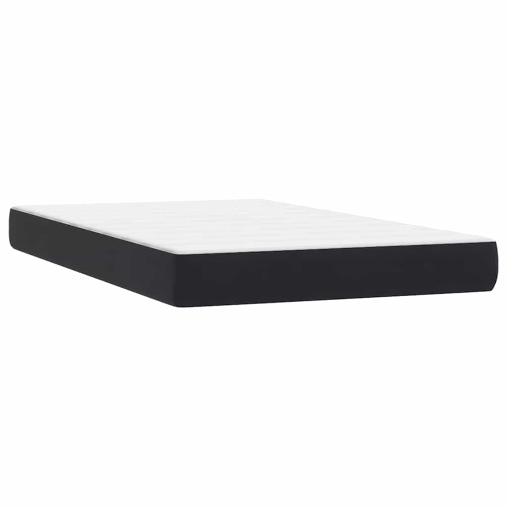 Sommier à lattes de lit avec matelas et LED noir 120x210 cm velours - XIOS