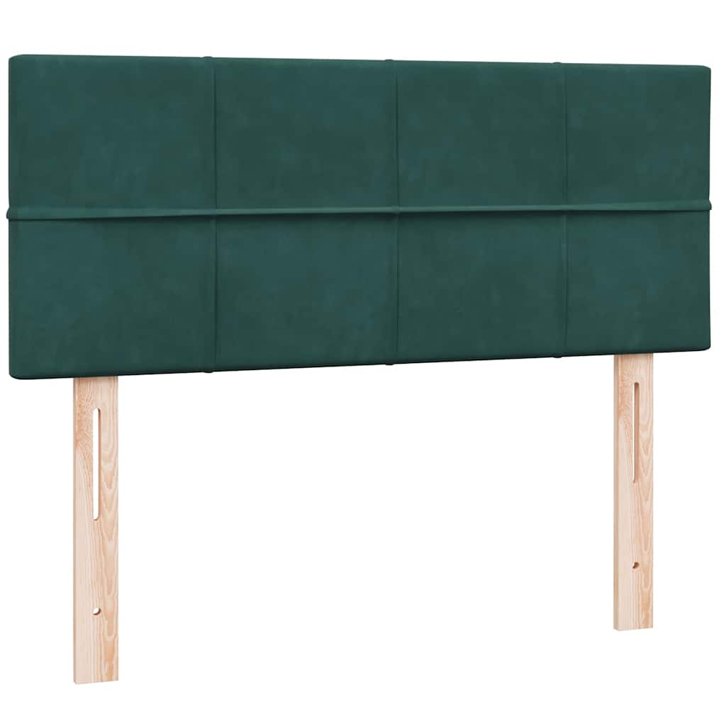 Sommier à lattes de lit et matelas et LED vert foncé 120x220cm velours - XIOS