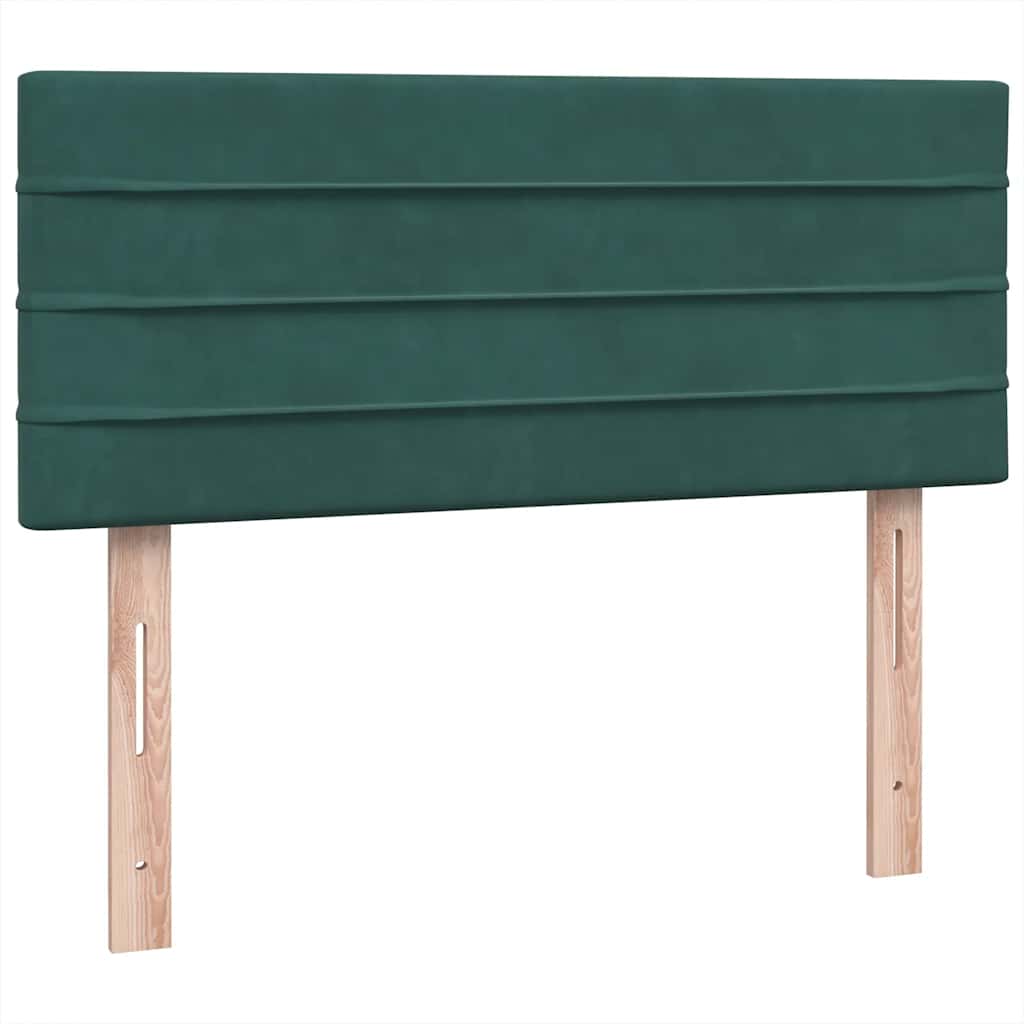 Sommier à lattes de lit et matelas et LED vert foncé 120x220cm velours - XIOS