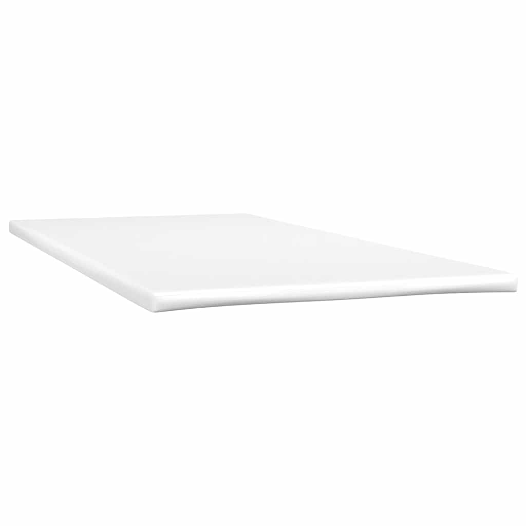 Sommier à lattes de lit et matelas et LED gris clair 80x210 cm velours - XIOS