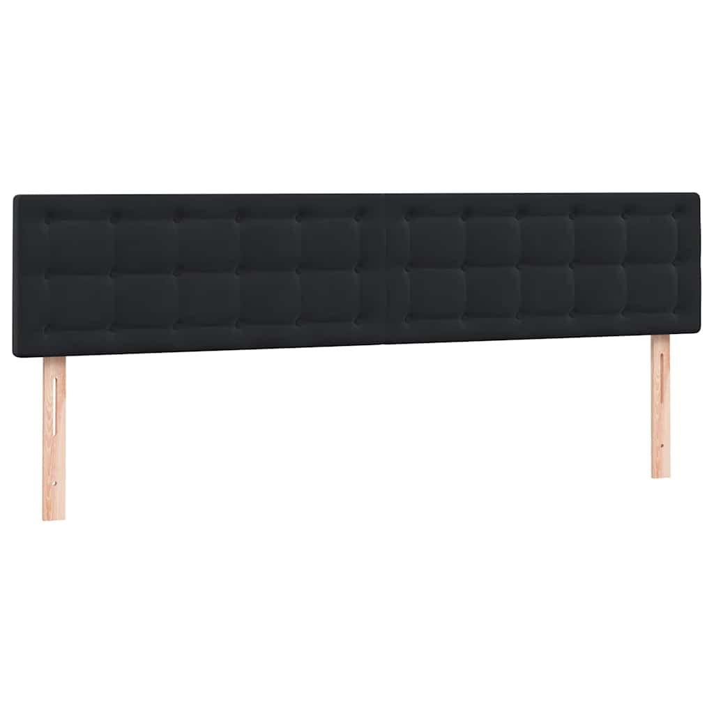 Sommier à lattes de lit avec matelas et LED noir 200x220 cm velours - XIOS