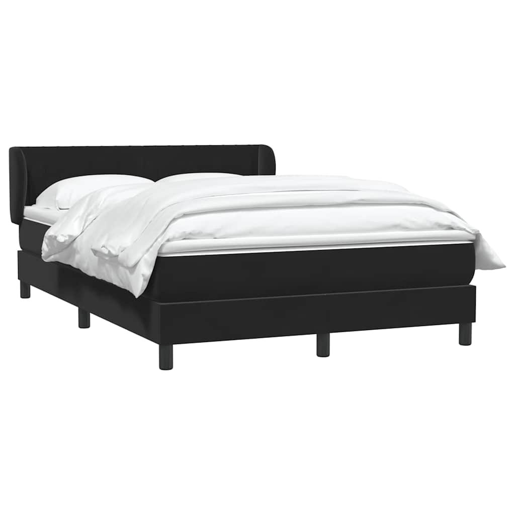 Sommier à lattes de lit avec matelas noir 160x210 cm velours - XIOS