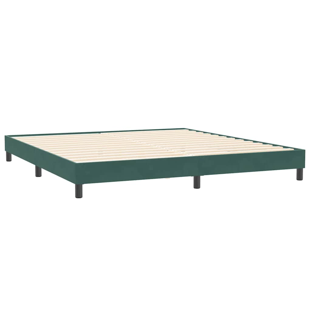 Sommier à lattes de lit et matelas vert foncé 180x210cm velours - XIOS