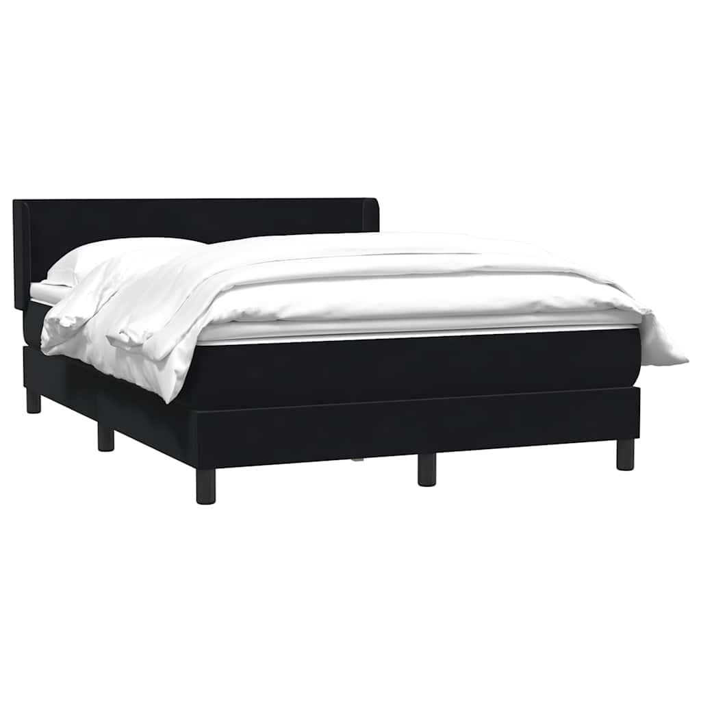 Sommier à lattes de lit avec matelas noir 160x210 cm velours - XIOS