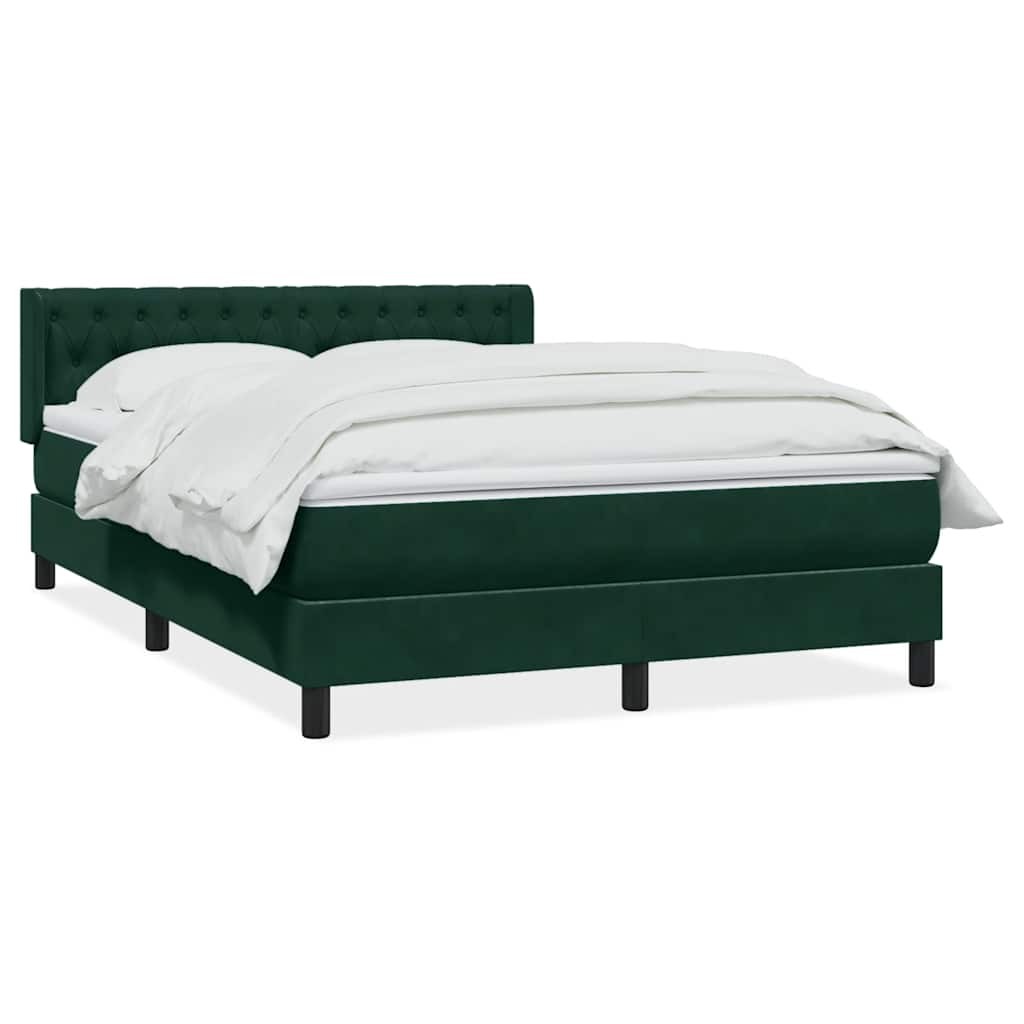 Sommier à lattes de lit et matelas vert foncé 160x220cm velours - XIOS