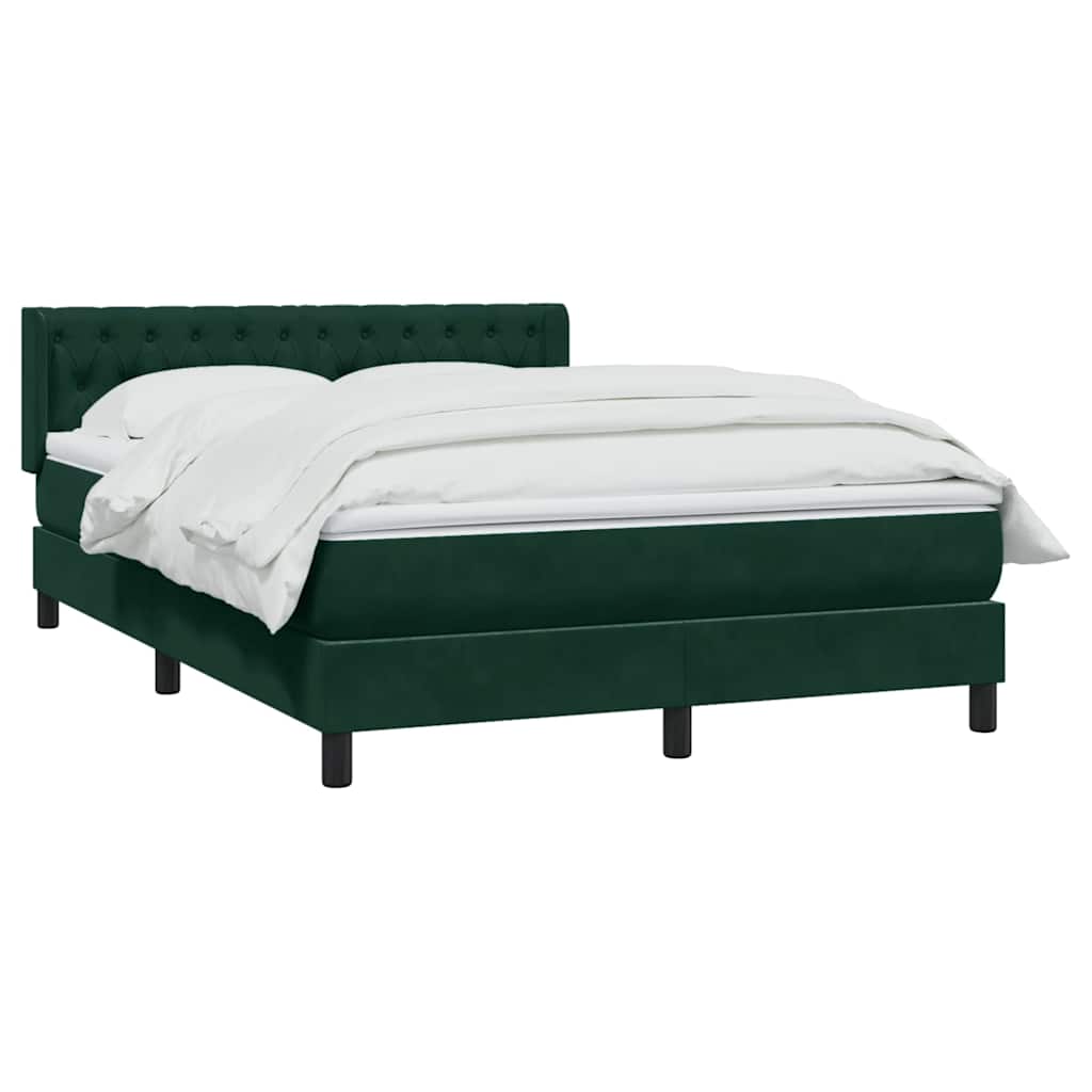 Sommier à lattes de lit et matelas vert foncé 160x220cm velours - XIOS