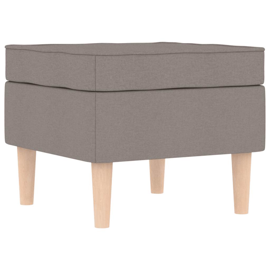 Fauteuil avec repose-pied Taupe Tissu - XIOS