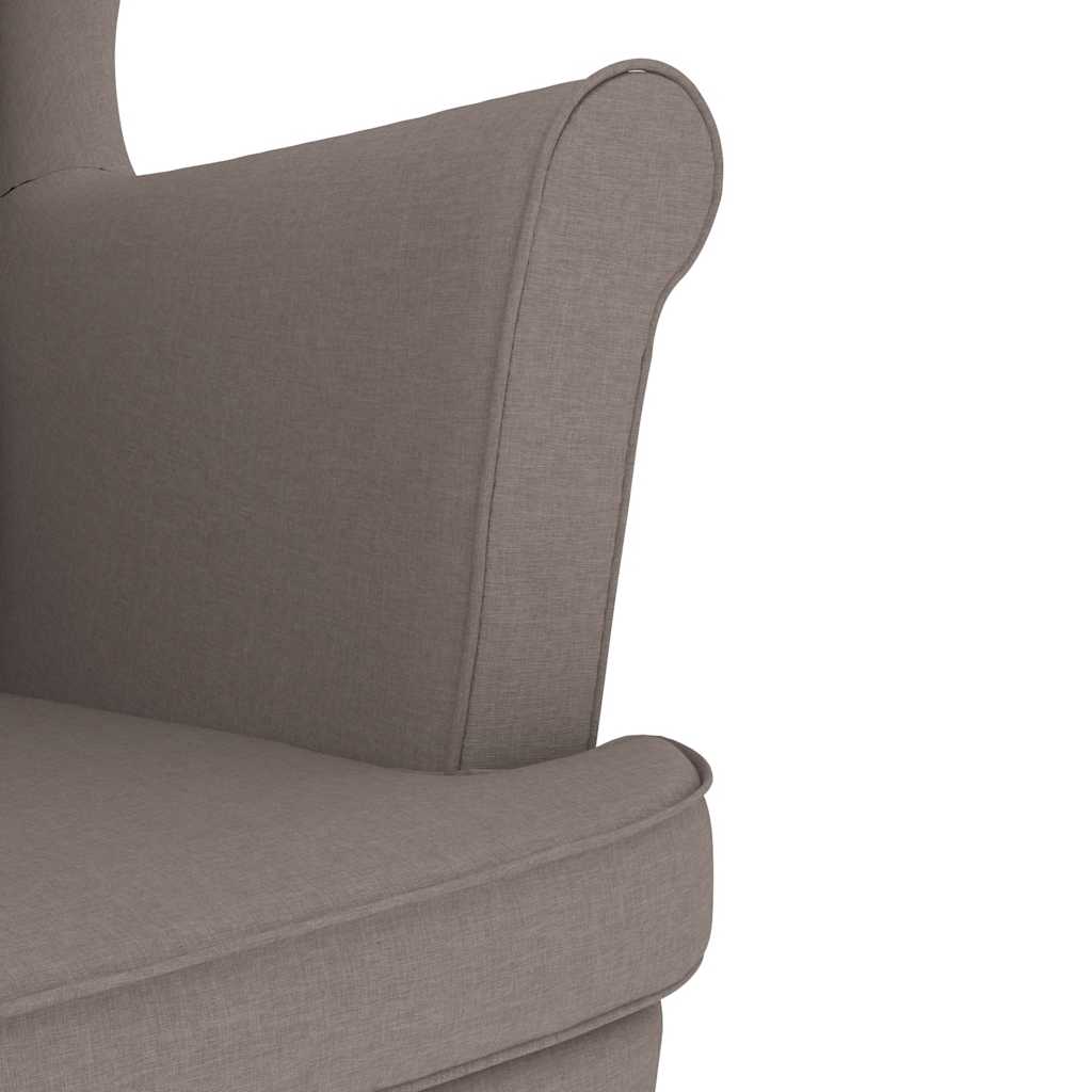Fauteuil avec repose-pied Taupe Tissu - XIOS