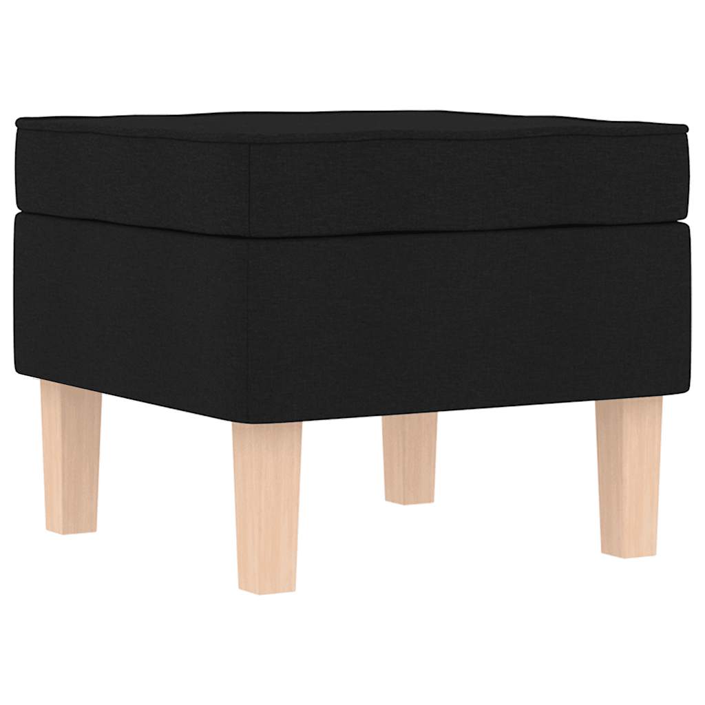 Chaise à bascule avec repose-pied Noir Tissu - XIOS
