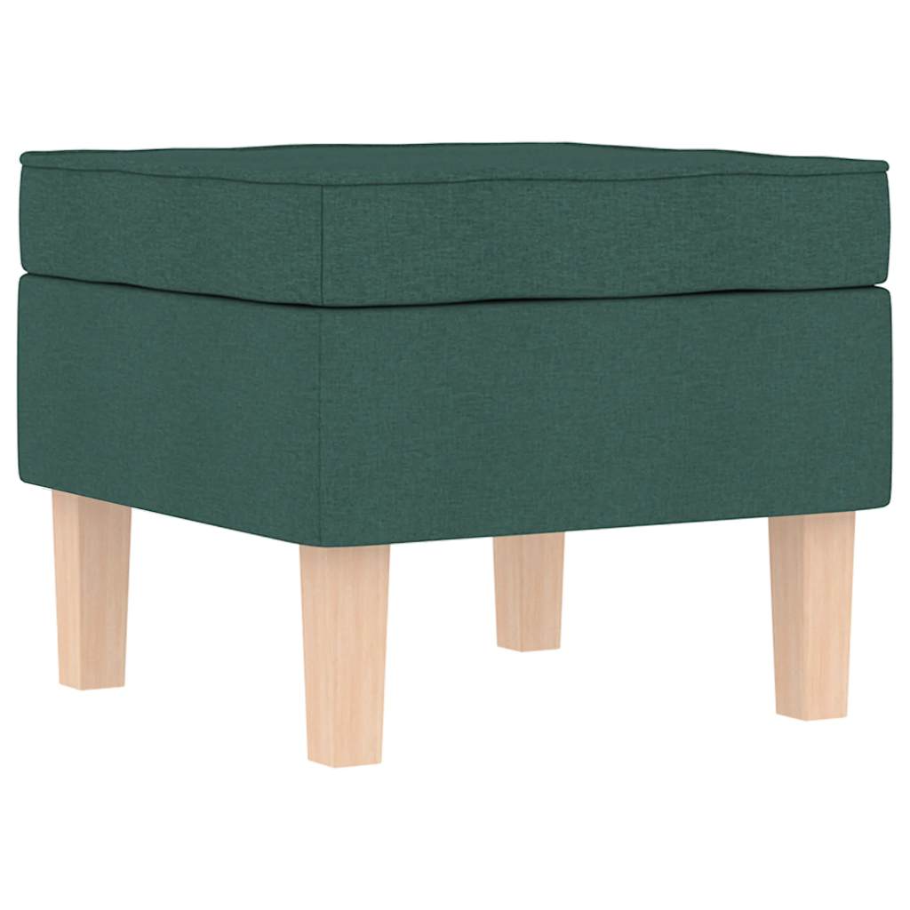 Chaise à bascule avec repose-pied Vert foncé Tissu - XIOS