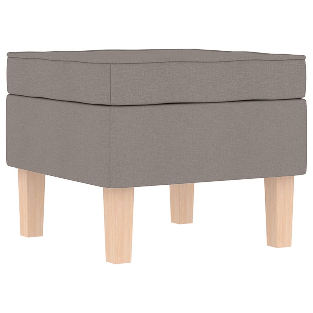 Chaise à bascule avec repose-pied Taupe Tissu - XIOS