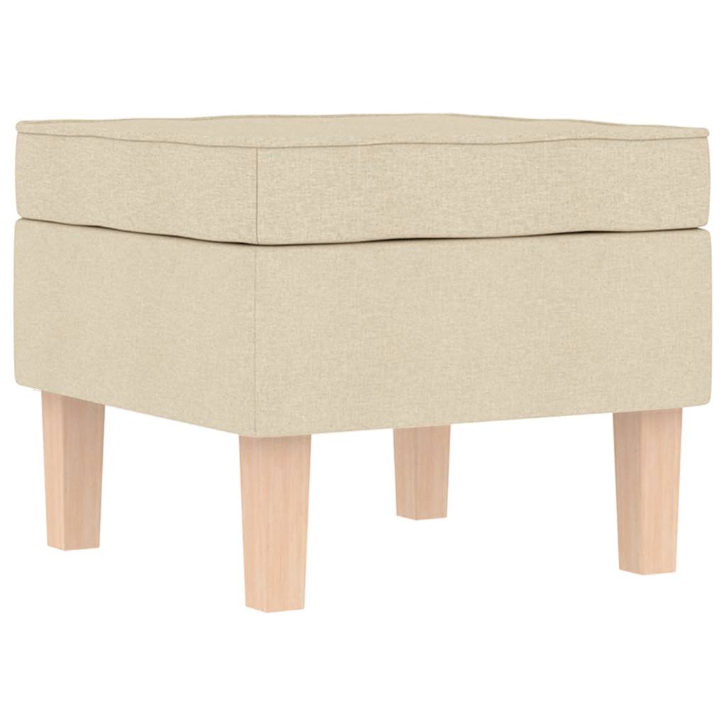 Chaise à bascule avec repose-pied Crème Tissu - XIOS