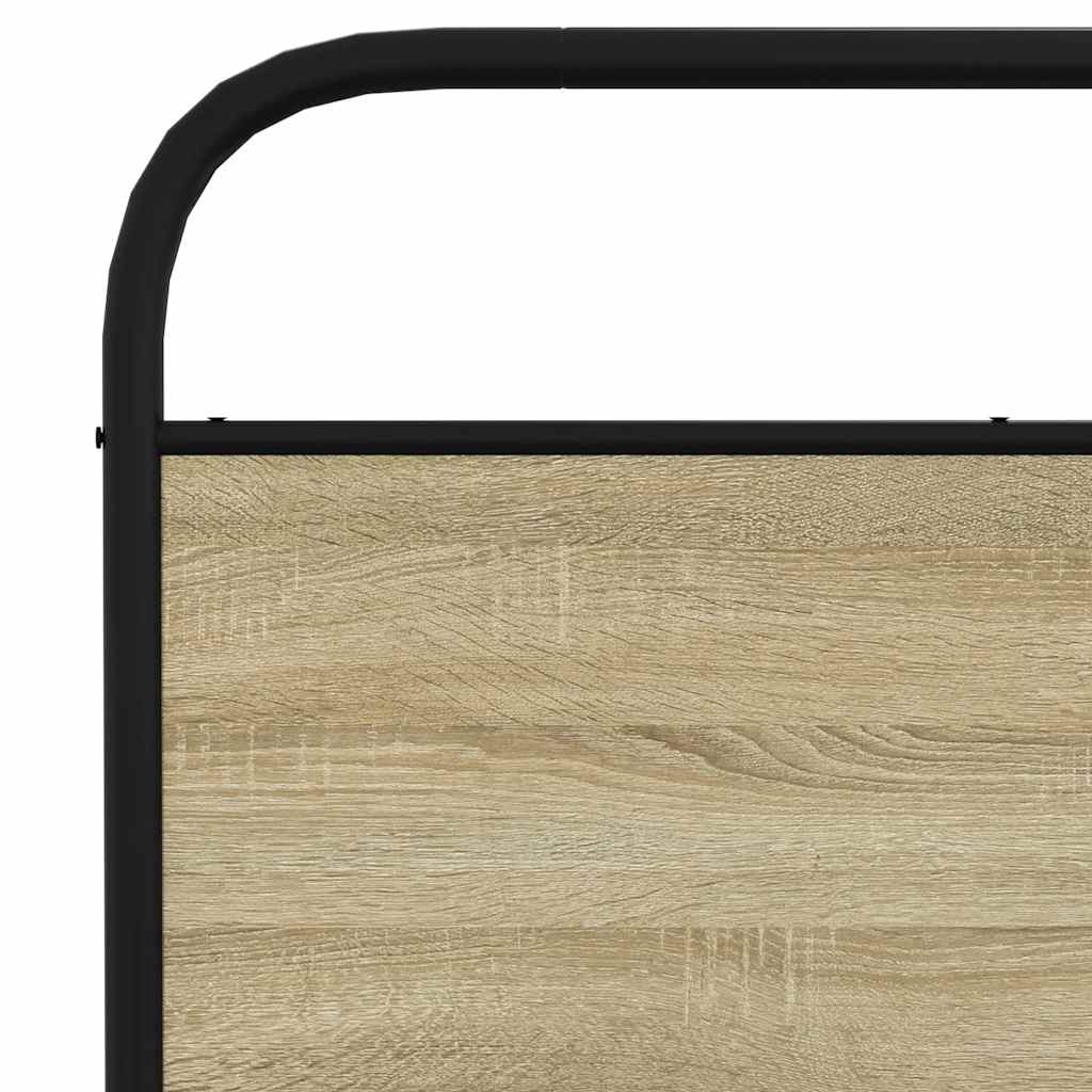 Cadre de lit en métal sans matelas chêne sonoma 180x200 cm - XIOS