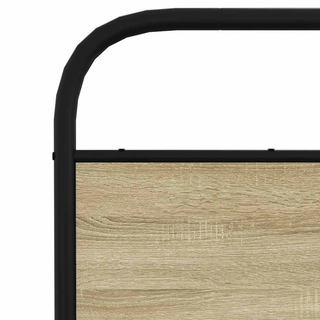 Cadre de lit en métal sans matelas chêne sonoma 140x190 cm - XIOS