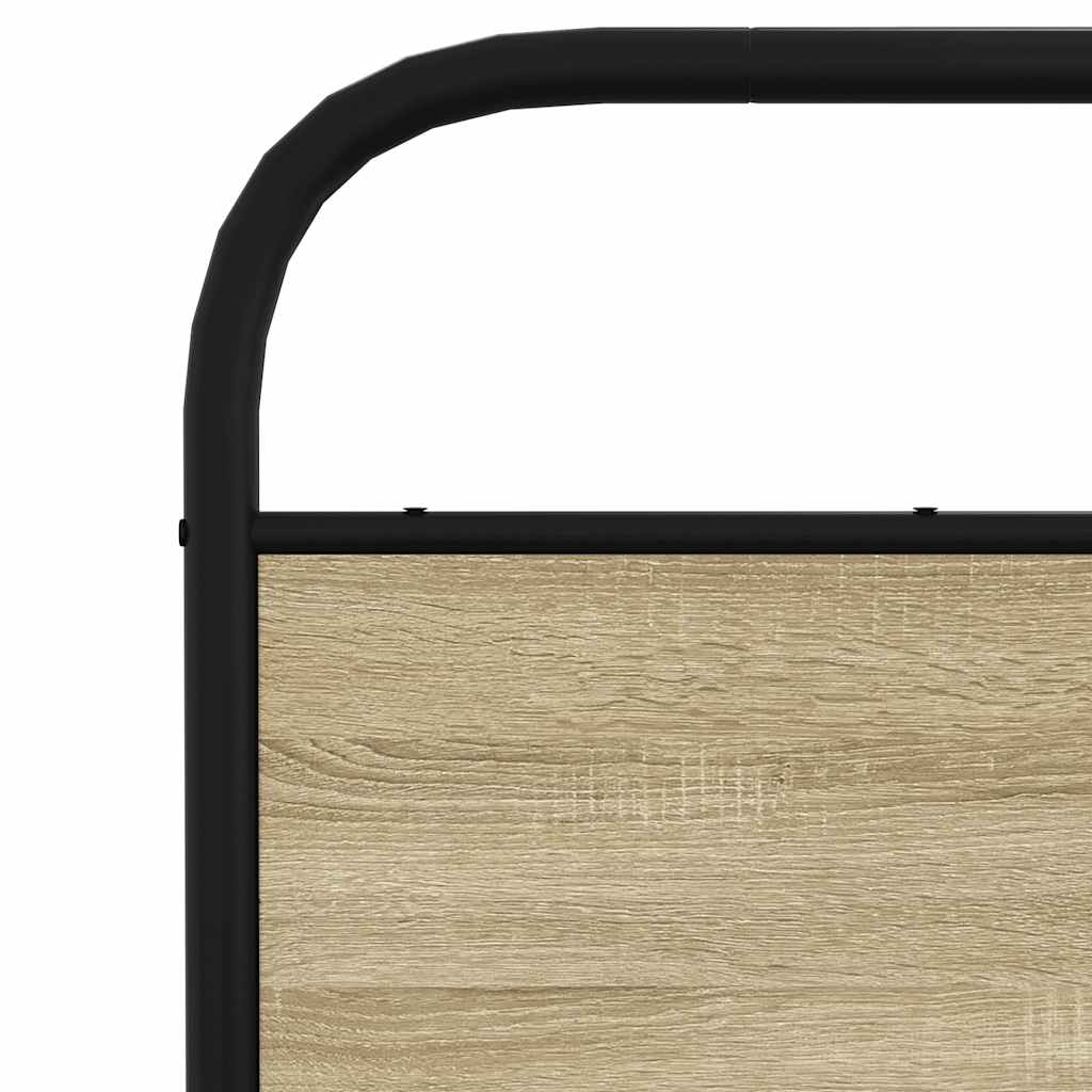 Cadre de lit en métal sans matelas chêne sonoma 140x200 cm - XIOS