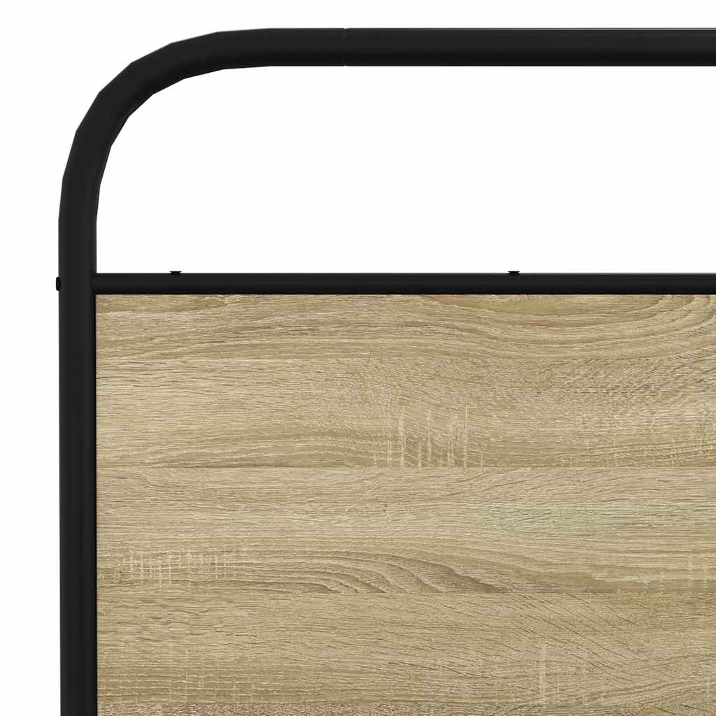Cadre de lit en métal sans matelas chêne sonoma 160x200 cm - XIOS