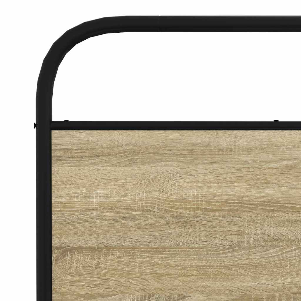 Cadre de lit en métal sans matelas chêne sonoma 193x203 cm - XIOS