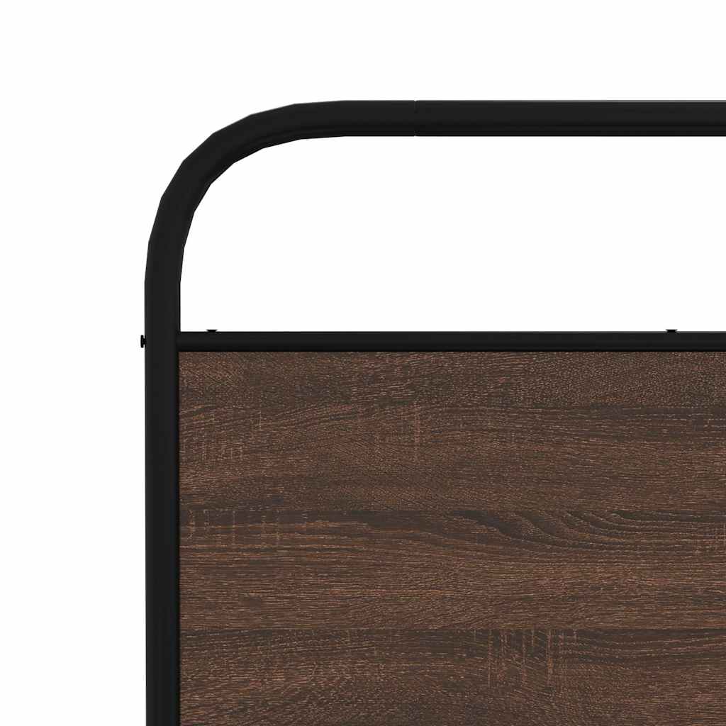 Cadre de lit en métal sans matelas chêne marron 180x200 cm - XIOS