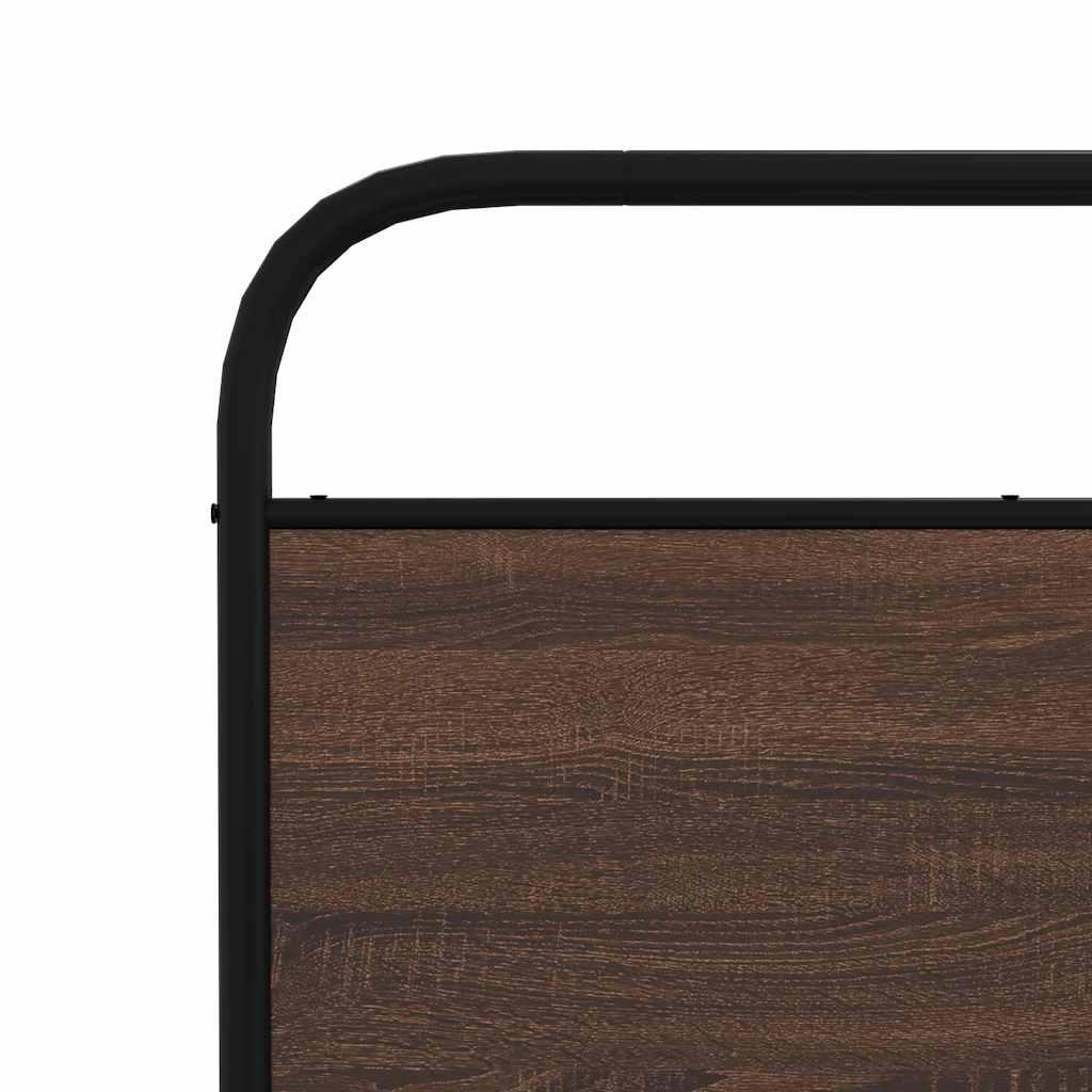 Cadre de lit en métal sans matelas chêne marron 193x203 cm - XIOS