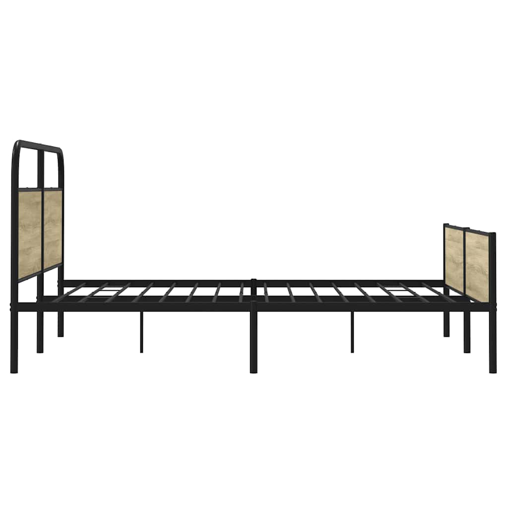 Cadre de lit en métal sans matelas chêne sonoma 183x213 cm - XIOS