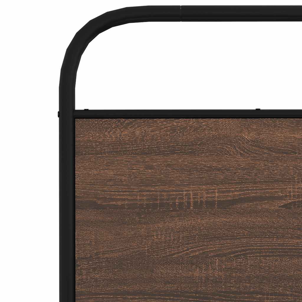 Cadre de lit en métal sans matelas chêne marron 180x200 cm - XIOS